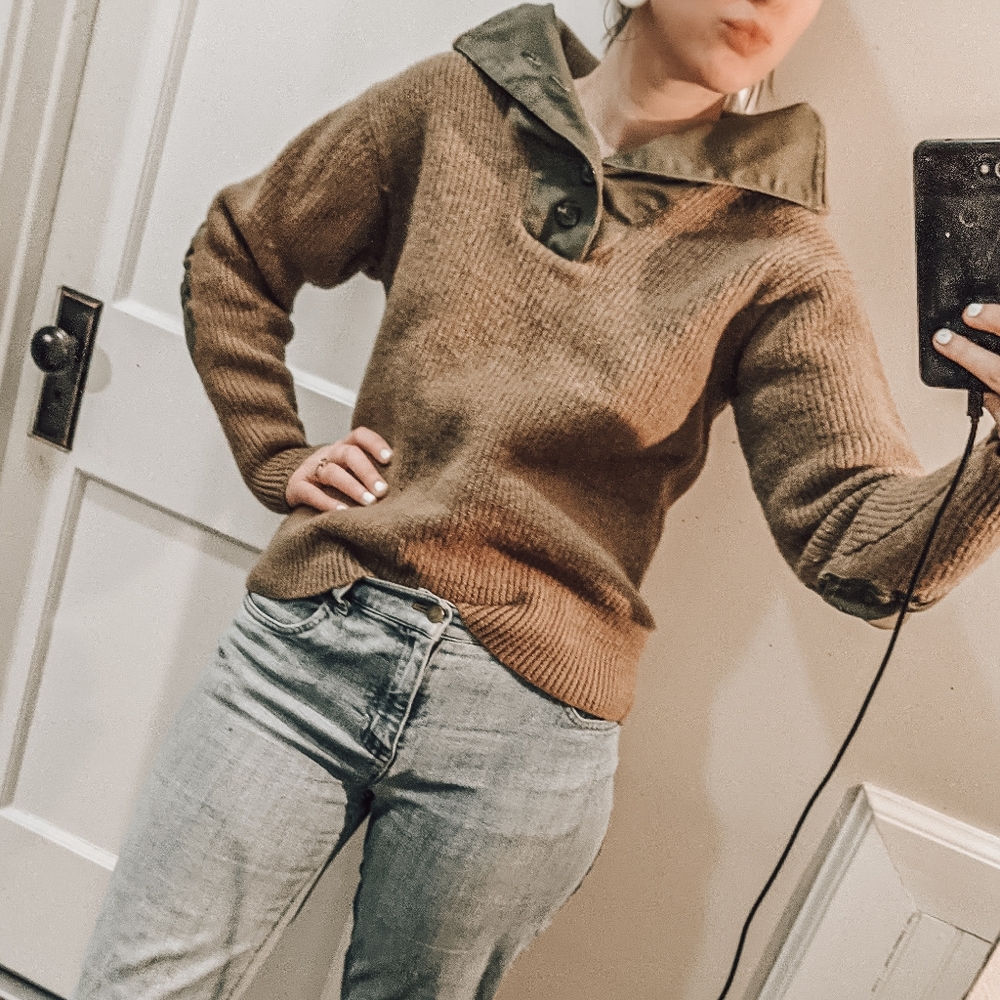 Cozy n Cool Vintage Sweater Elbow Patch Pullover